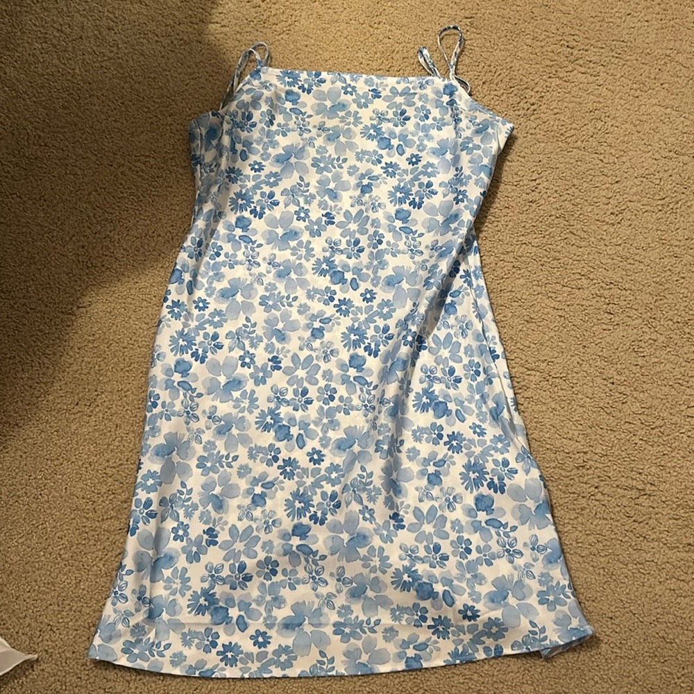 Mini blue and white dress